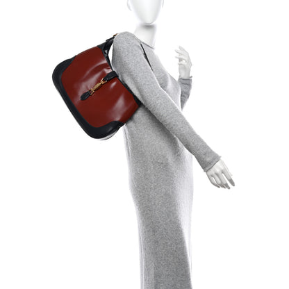 Gucci Boarded Dyana Lux Calfskin Bi-Color Medium Jackie 1961 Hobo Red Mineral Blue 2 of 10