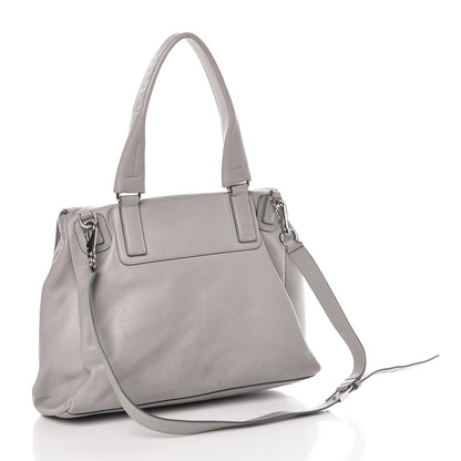Givenchy Grained Calfskin Medium Pandora Pure Flap Bag Pearl Grey 4 of 10