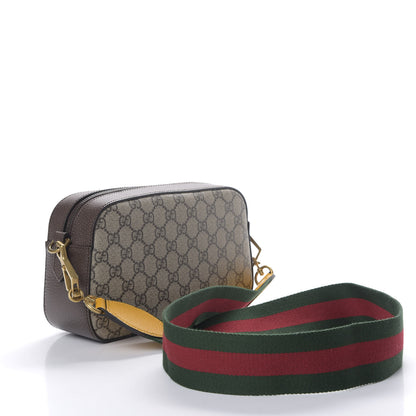 Gucci GG Supreme Monogram Web Neo Vintage Shoulder Bag Beige New Acero Crop 2 of 9