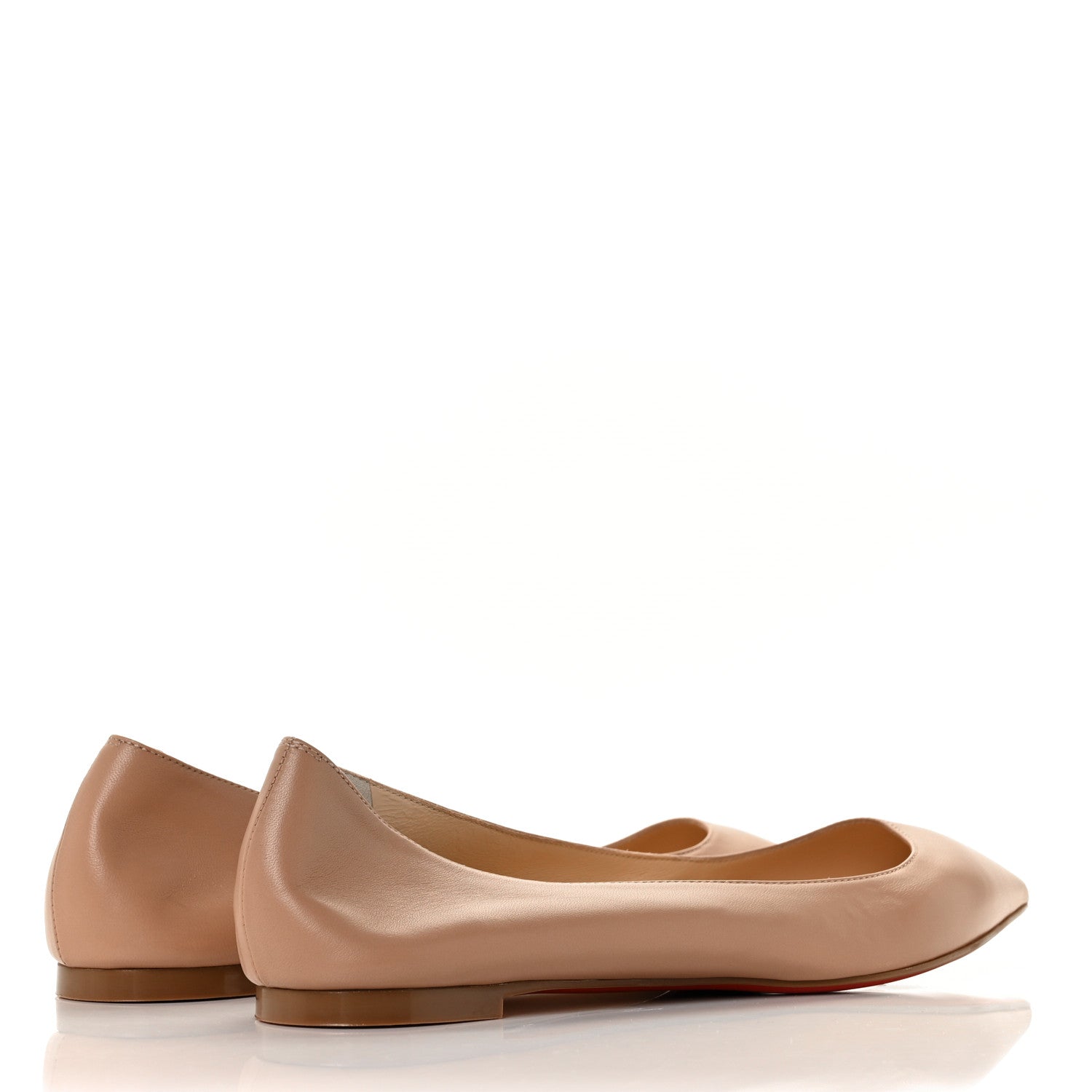 Christian Louboutin Shiny Nappa Ballalla Flats 41 Nude 4 of 8