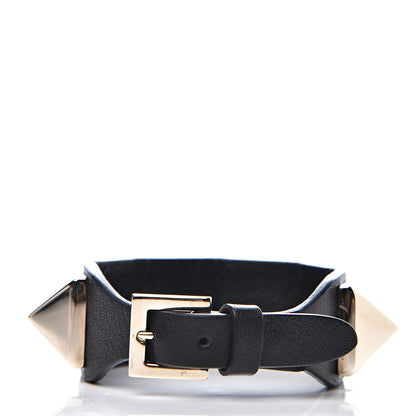 Valentino Garavani Calfskin Macro Rockstud Bracelet Black 2 of 5