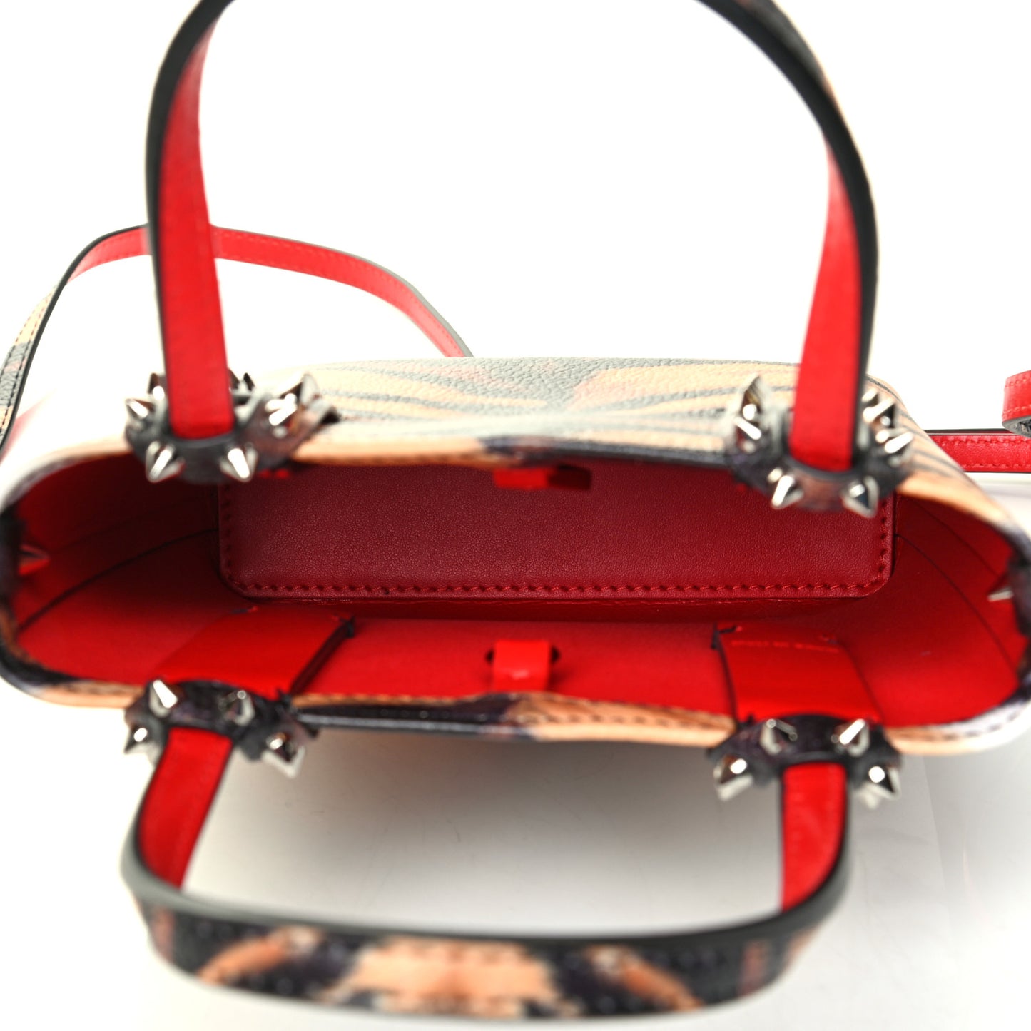 Calfskin Bengal Mini North South Cabata Tote Multicolor