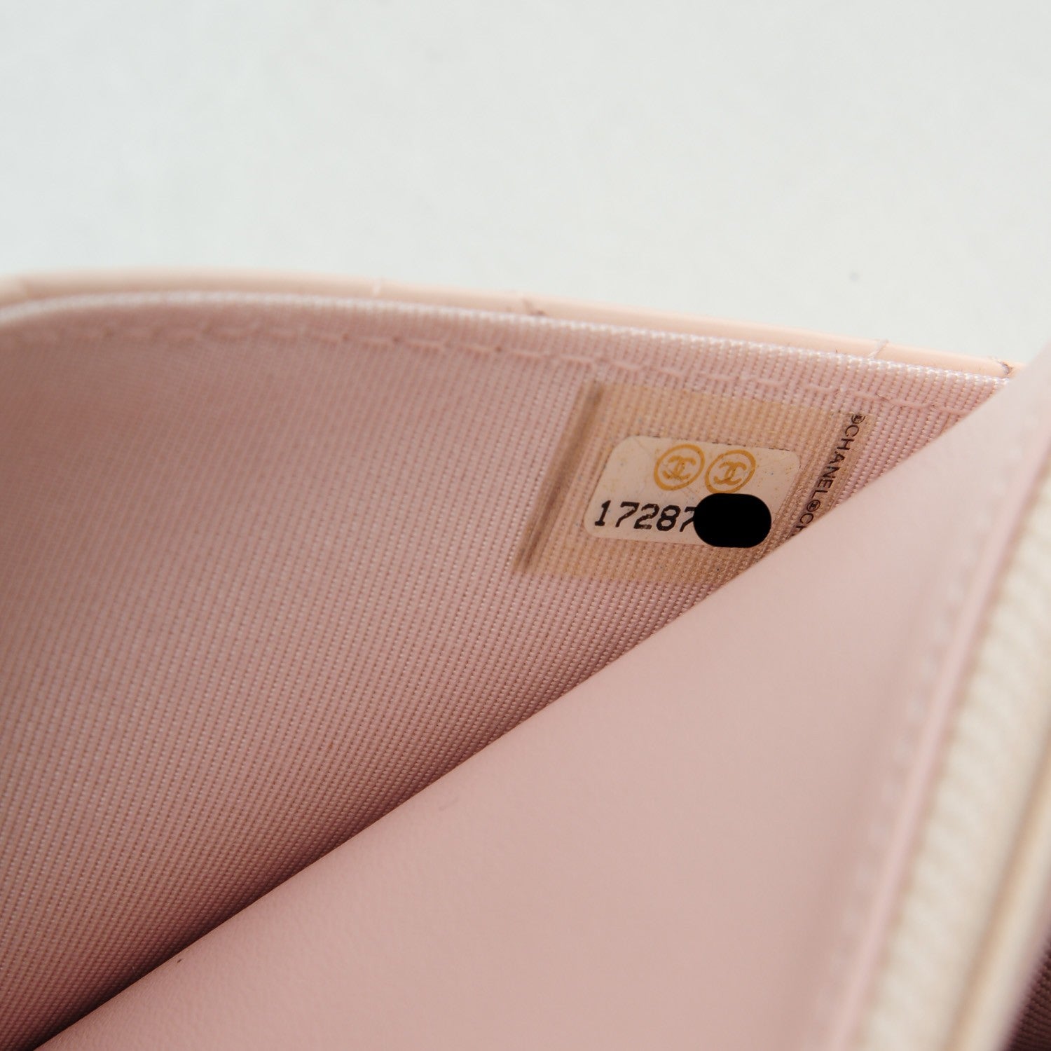 Chanel Patent Quilted Wallet On Chain WOC Light Pink 8 of 12