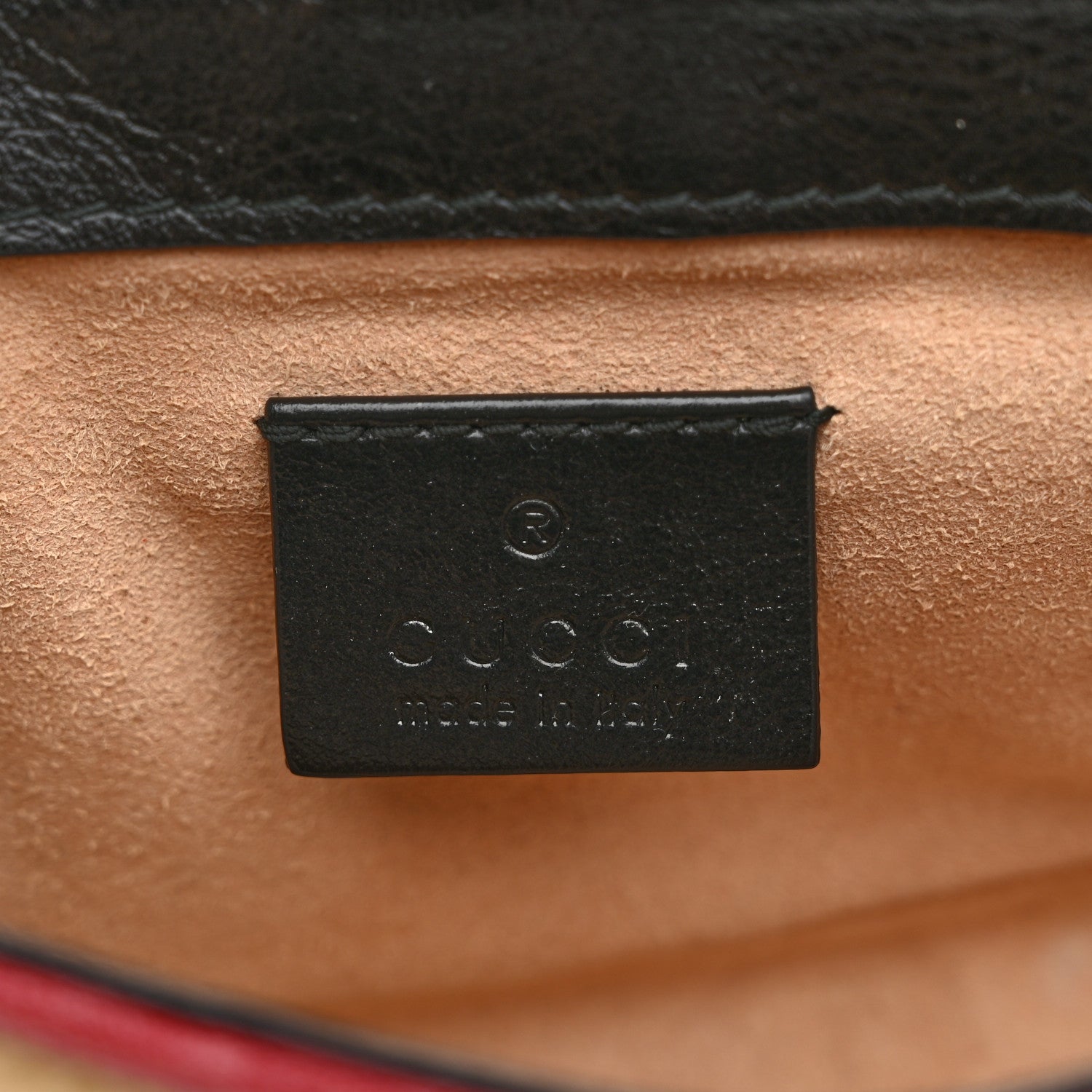 Gucci Vintage Effect Calfskin Matelasse Diagonal Striped Super Mini Torchon GG Marmont Shoulder Bag Black Beige 6 of 11