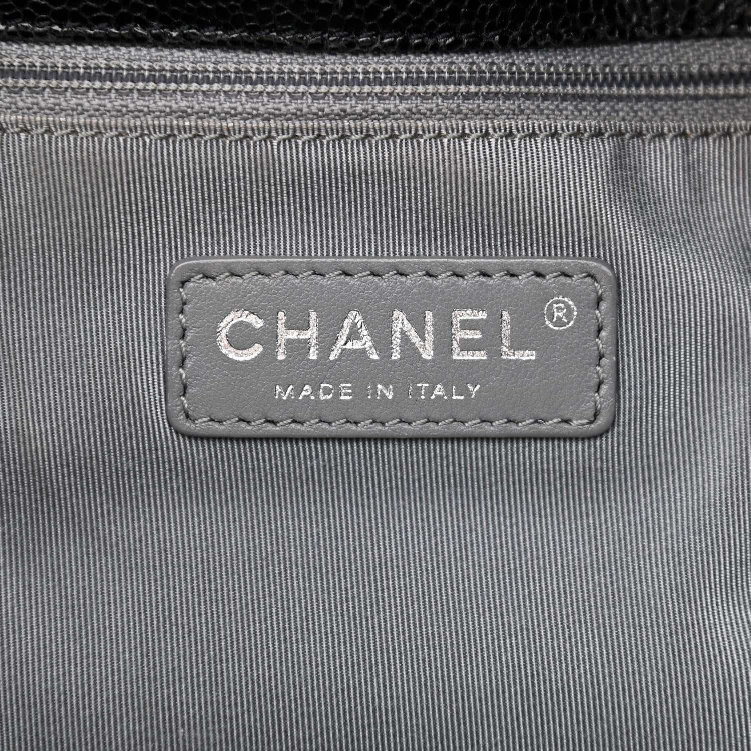 Chanel Caviar Quilted Medium Elastic Shopping Tote Black 6 of 10