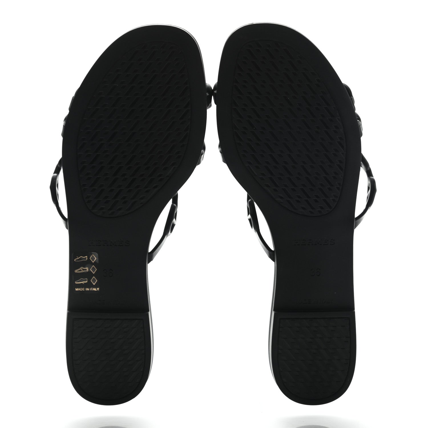 Hermes TPU Rivage Sandals 36 Black 5 of 8
