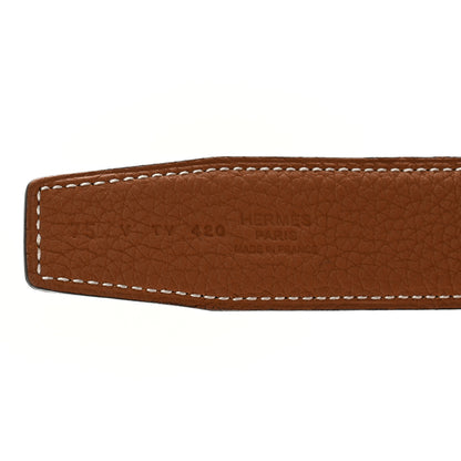 Hermes Box Togo 32mm Guilloche H Belt 75 30 Black Gold 7 of 12
