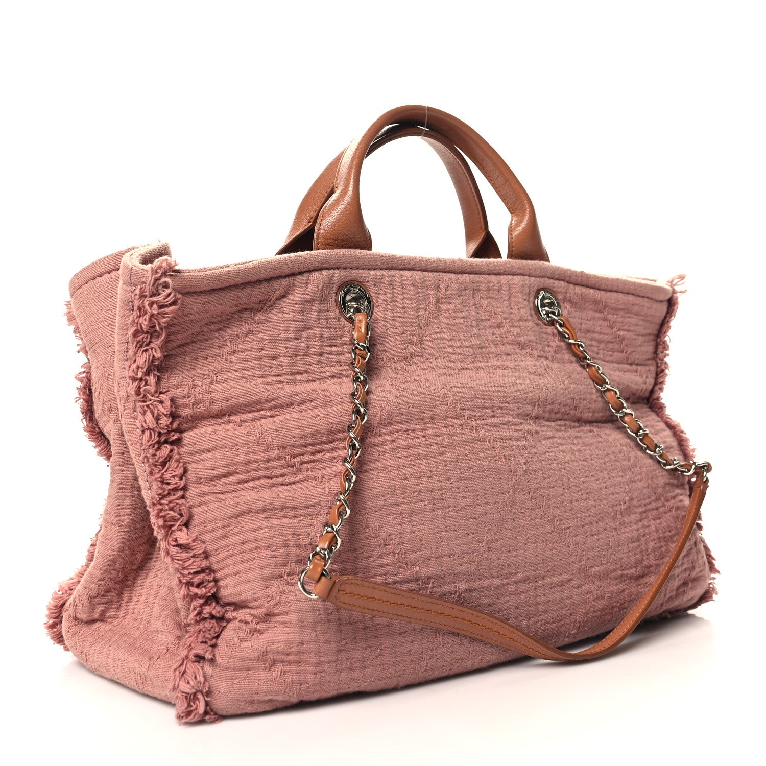 Chanel Canvas Large Double Face Tote Pink 3 of 10