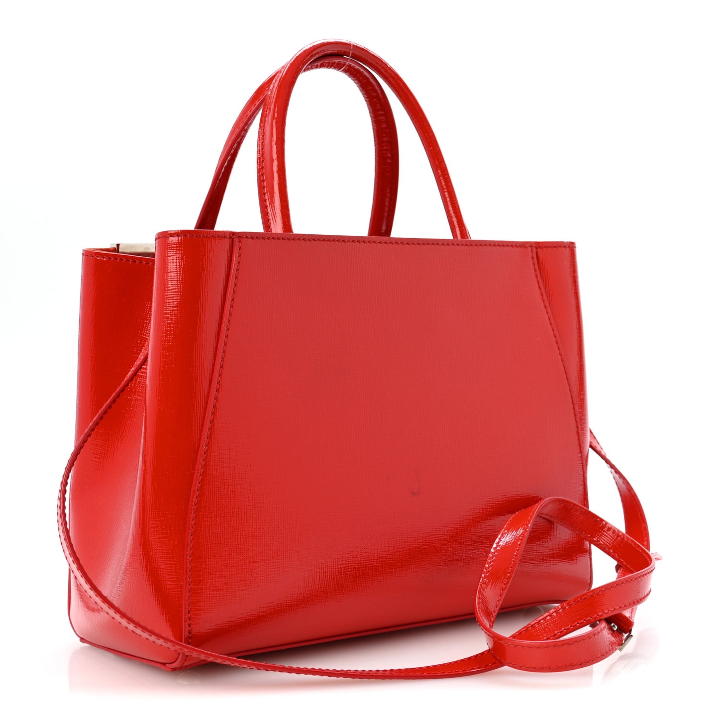 Vitello Vernice Camoscio Petite 2Jours Tote Papavero
