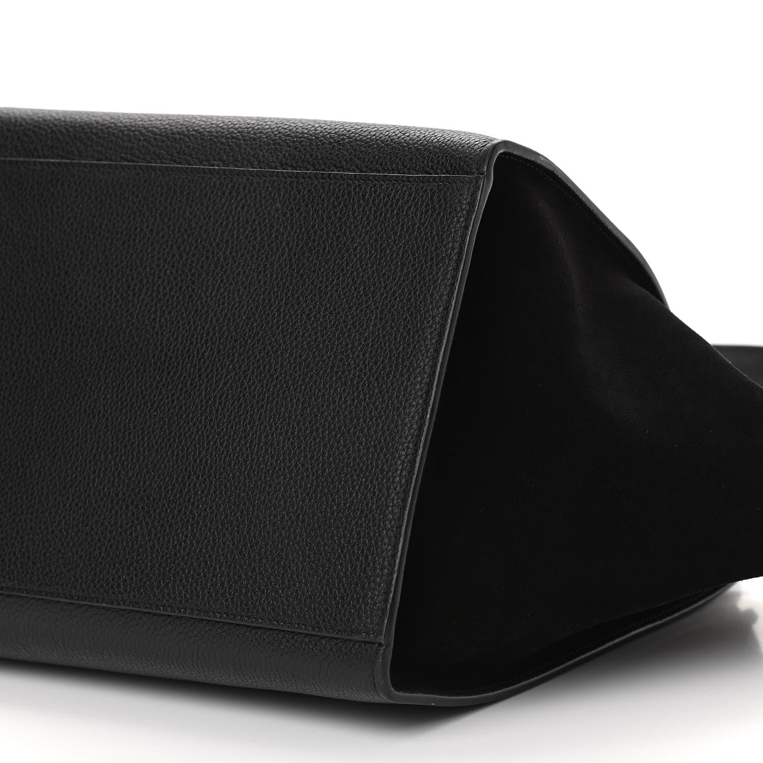 Celine Drummed Calfskin Suede Small Trapeze Black 8 of 8