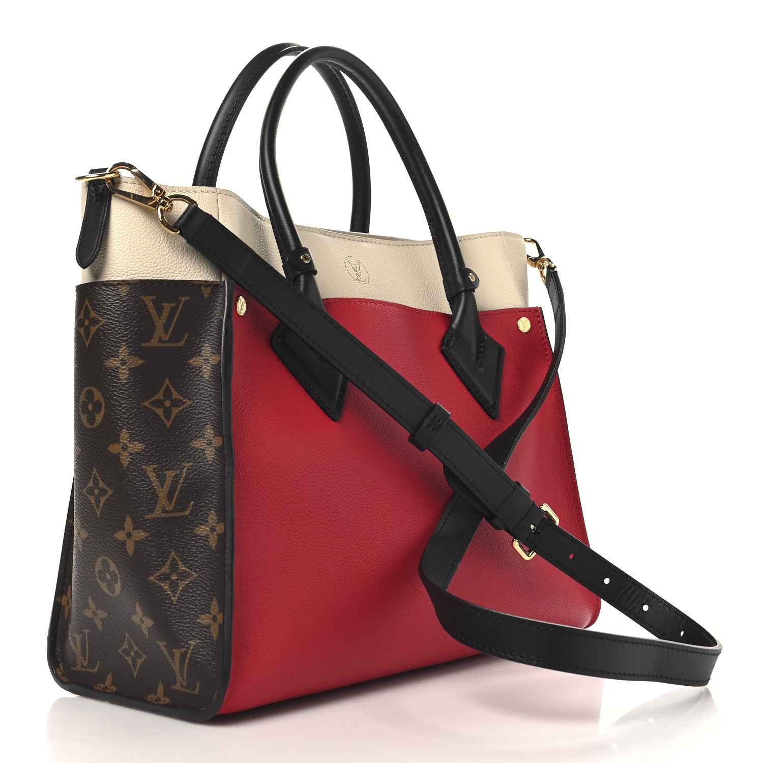 Louis Vuitton Calfskin Monogram On My Side Pirate Red 3 of 11