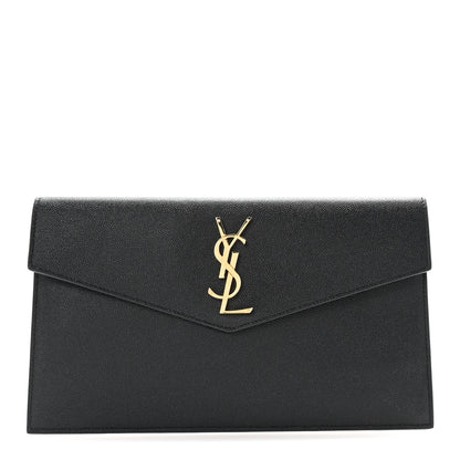 Saint Laurent Grain De Poudre Uptown Pouch Black 1 of 6