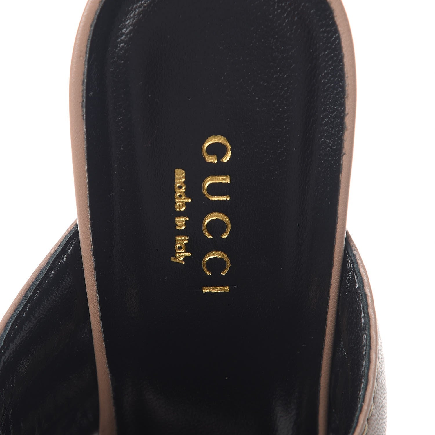 Gucci Malaga Kid Webby Crossover High Heel Slide Sandals 37 Porcelain Rose 7 of 10