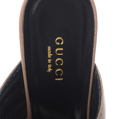 Gucci Malaga Kid Webby Crossover High Heel Slide Sandals 37 Porcelain Rose 7 of 10