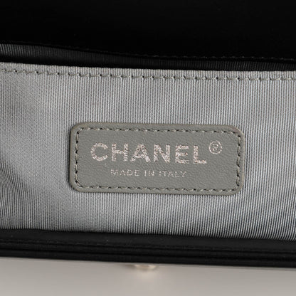 Chanel Calfskin Chevron Quilted Medium Boy Flap Black 6 of 7