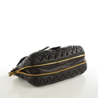 Miu Miu Nappa Large Biker Shoulder Bag Black 4 of 7