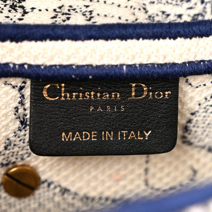 Christian Dior Canvas Embroidered Around the World Saddle Bag Blue 11 of 27