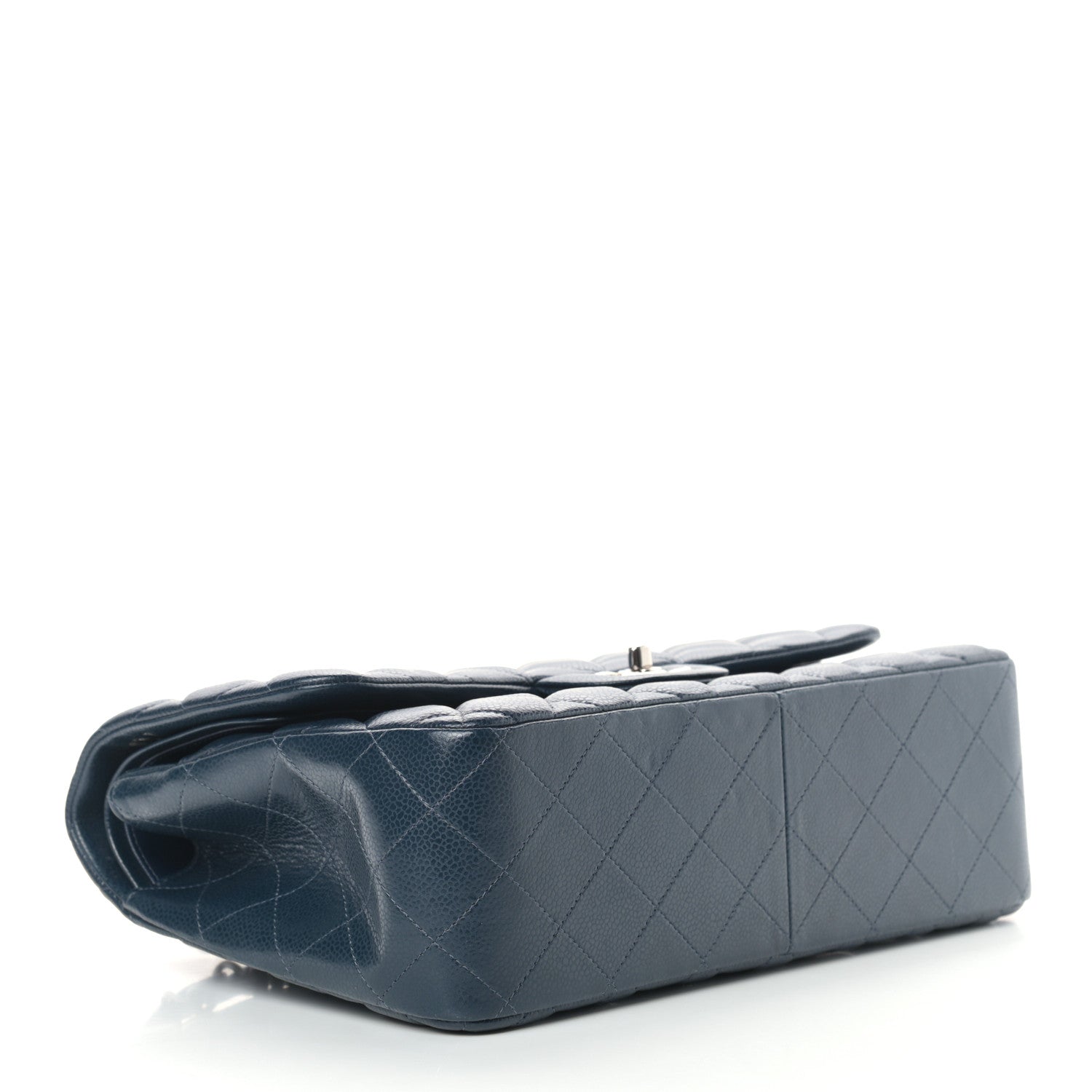 Chanel Caviar Quilted Jumbo Double Flap Navy Blue 4 of 12