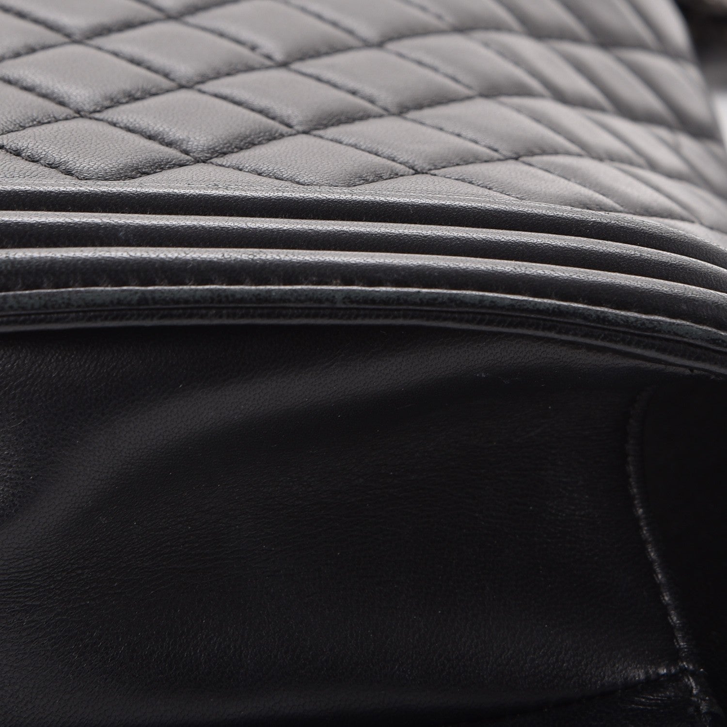 Chanel Lambskin Quilted Medium Boy Flap Black 14 of 19