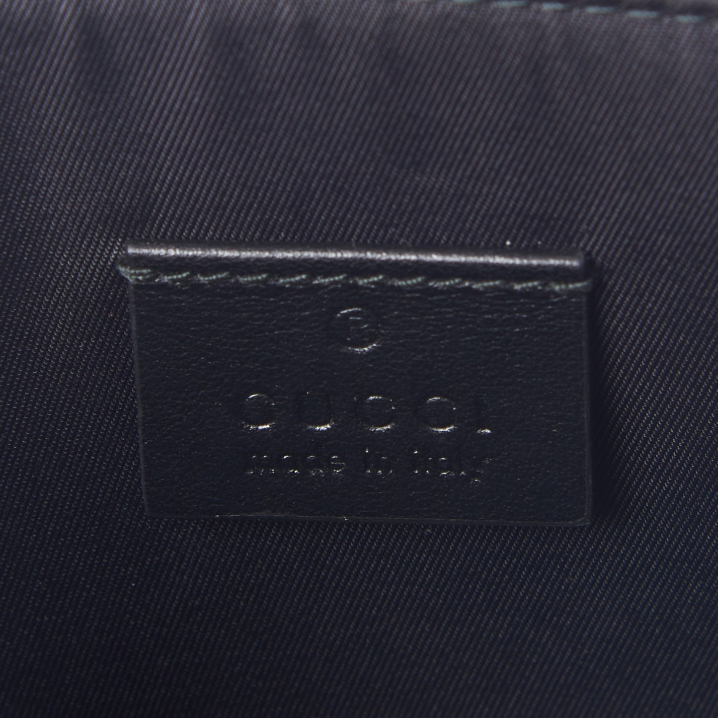 Calfskin Blind For Love Embroidered Large Zip Pouch Black
