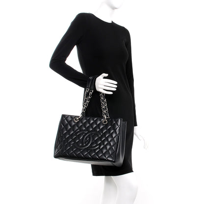 Chanel Caviar Quilted Grand Shopping Tote GST Black 2 of 8