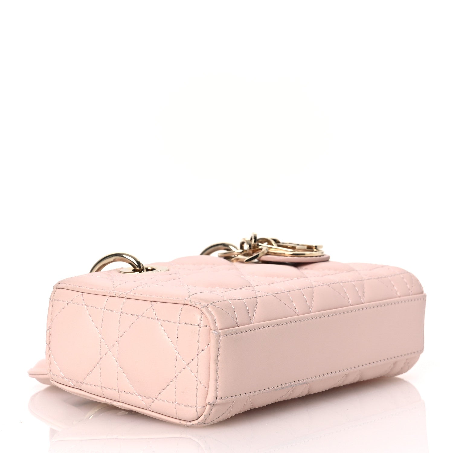 Christian Dior Lambskin Cannage Micro Lady D-Joy Rose Poudre 4 of 17