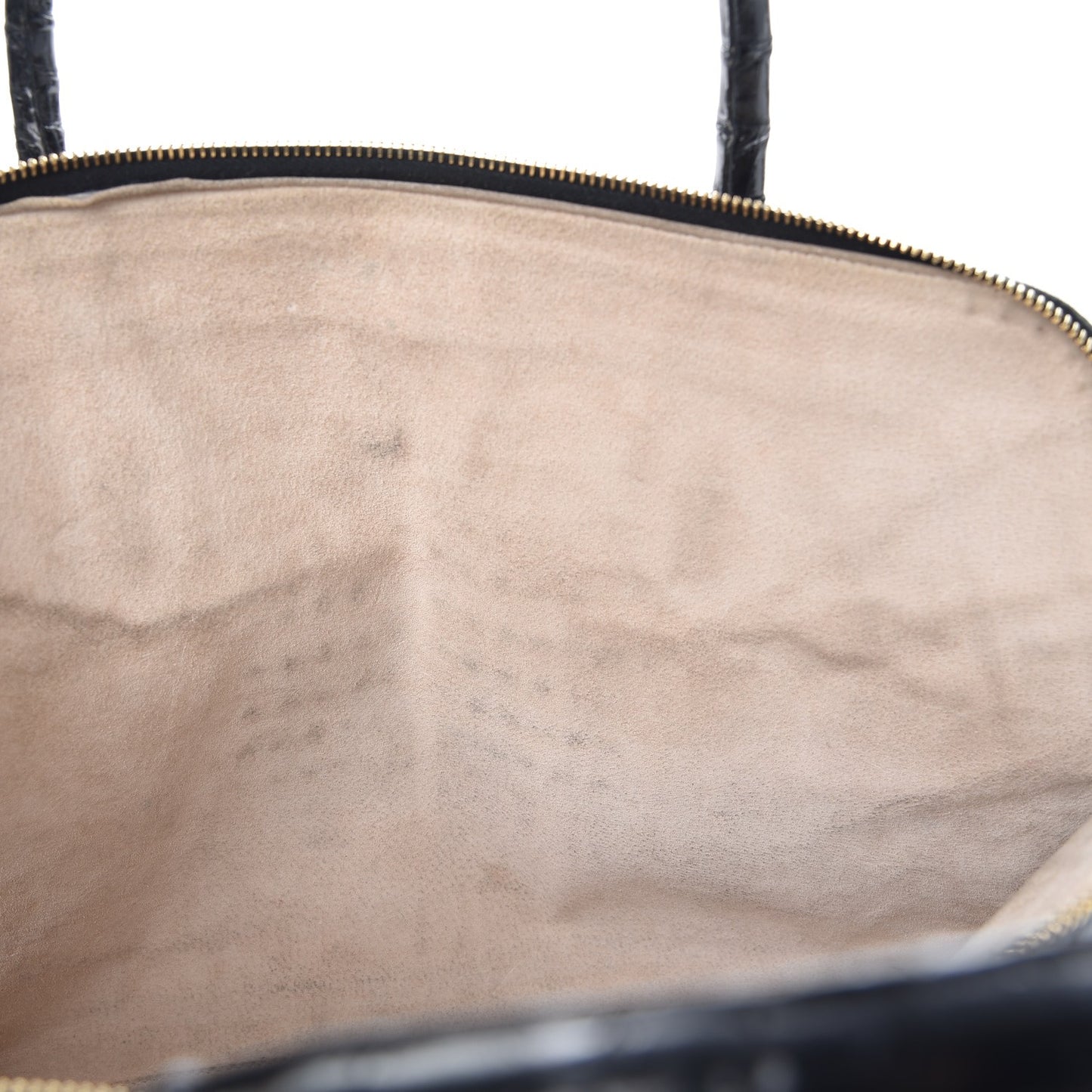 Crocodile Top Handle Tote Black