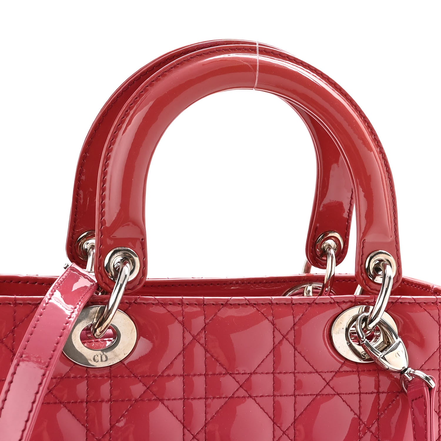 Christian Dior Patent Cannage Medium Lady Dior Pink 11 of 11