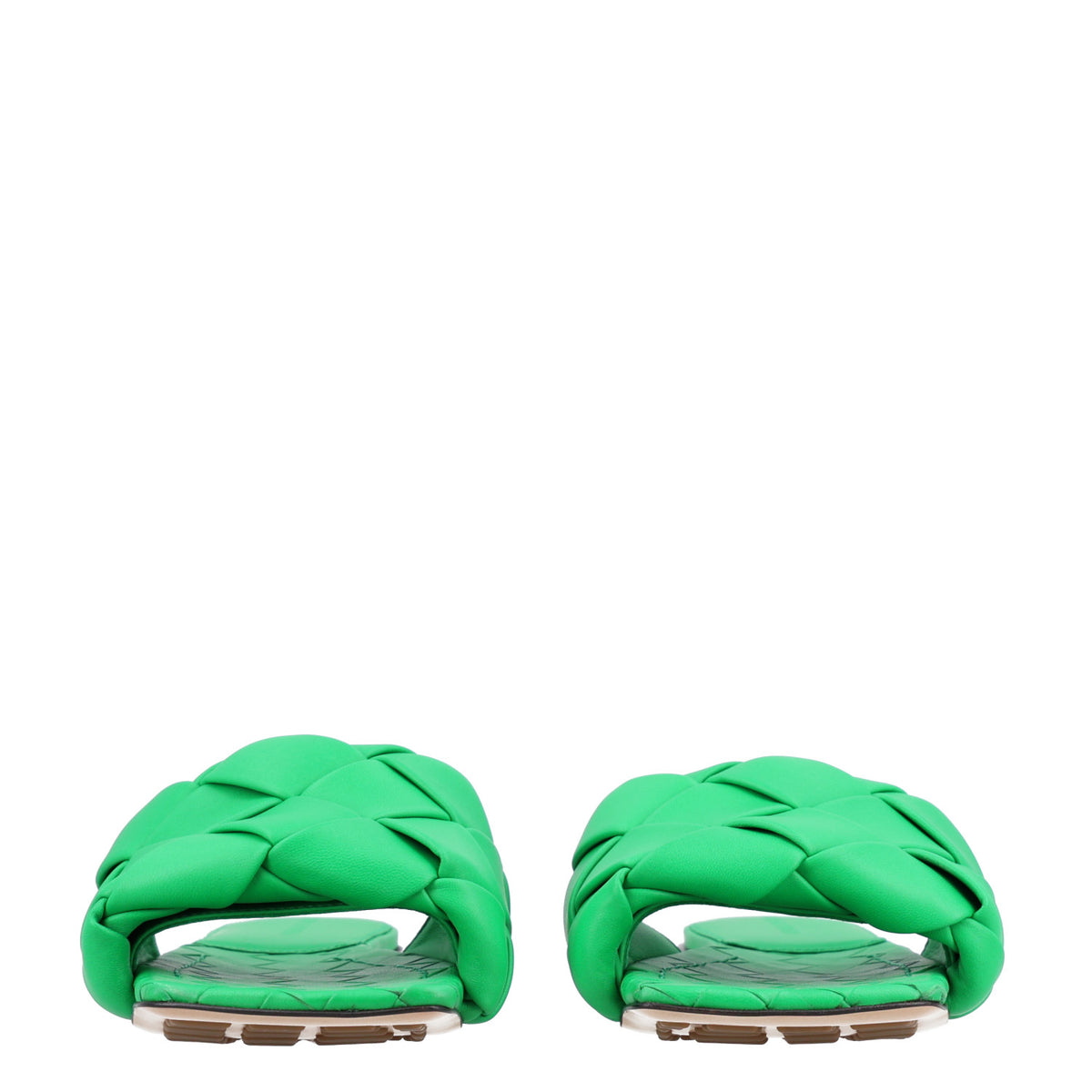 Bottega Veneta Nappa Maxi Intrecciato Lido Flat Sandals 38 Grass 5 of 17