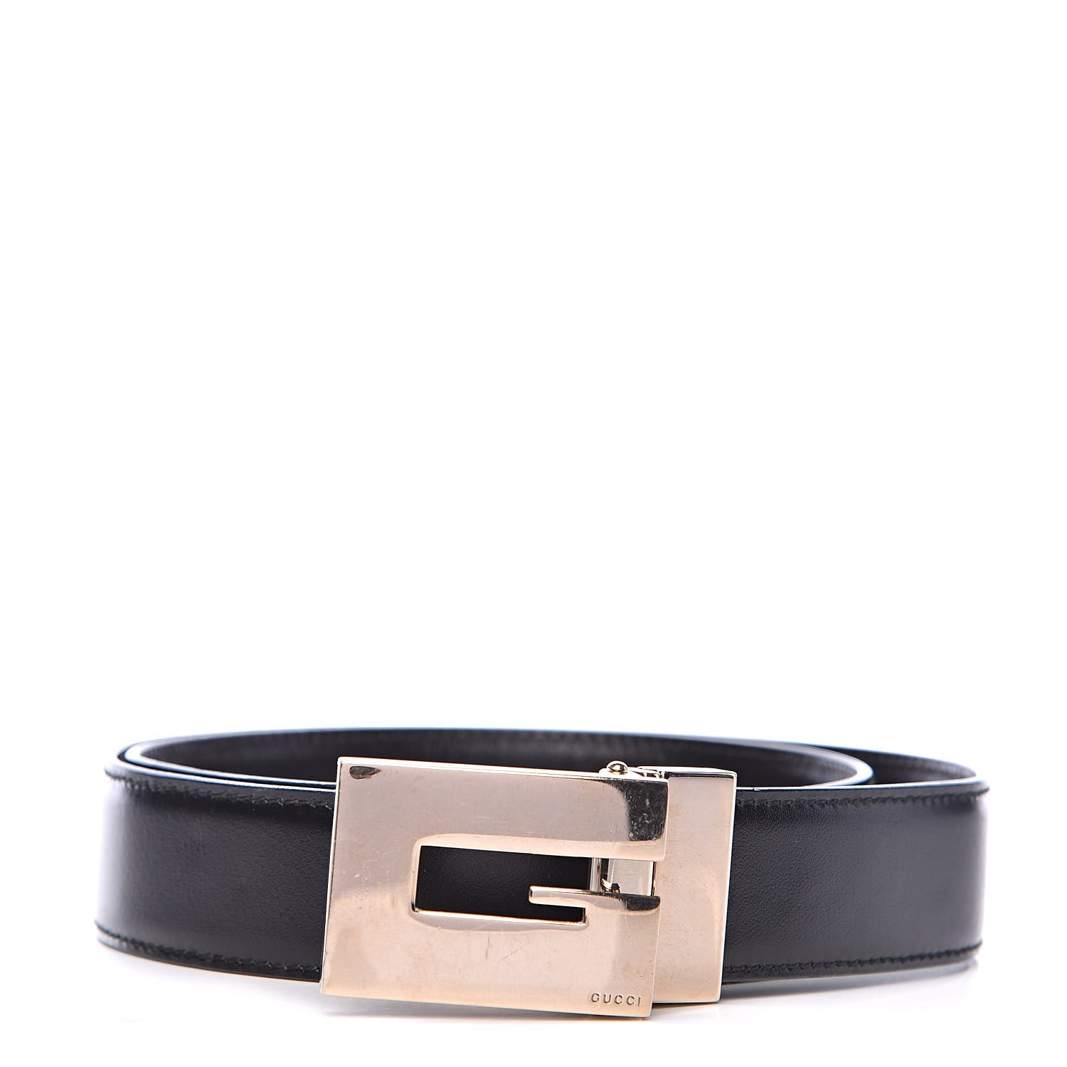 Gucci Calfskin Reversible Square G Buckle Belt 75 30 Black Brown 1 of 6