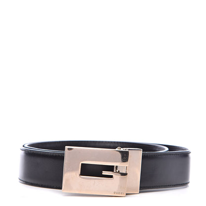 Gucci Calfskin Reversible Square G Buckle Belt 75 30 Black Brown 1 of 6