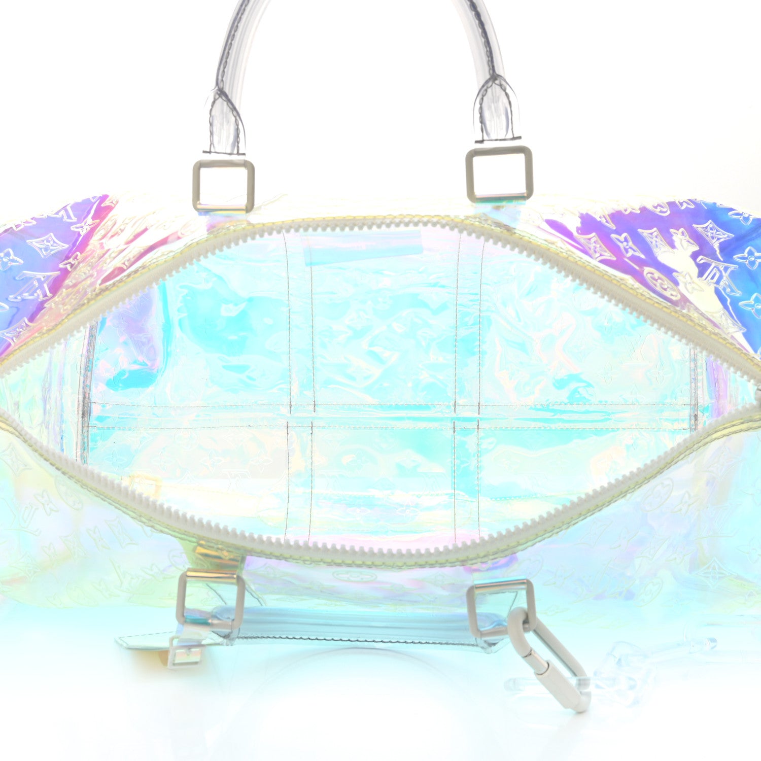 Louis Vuitton PVC Monogram Keepall Bandouliere 50 Iridescent Prism 5 of 8