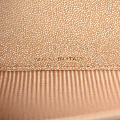 Chanel Iridescent Caviar Quilted Flap Card Holder Beige 7 of 11