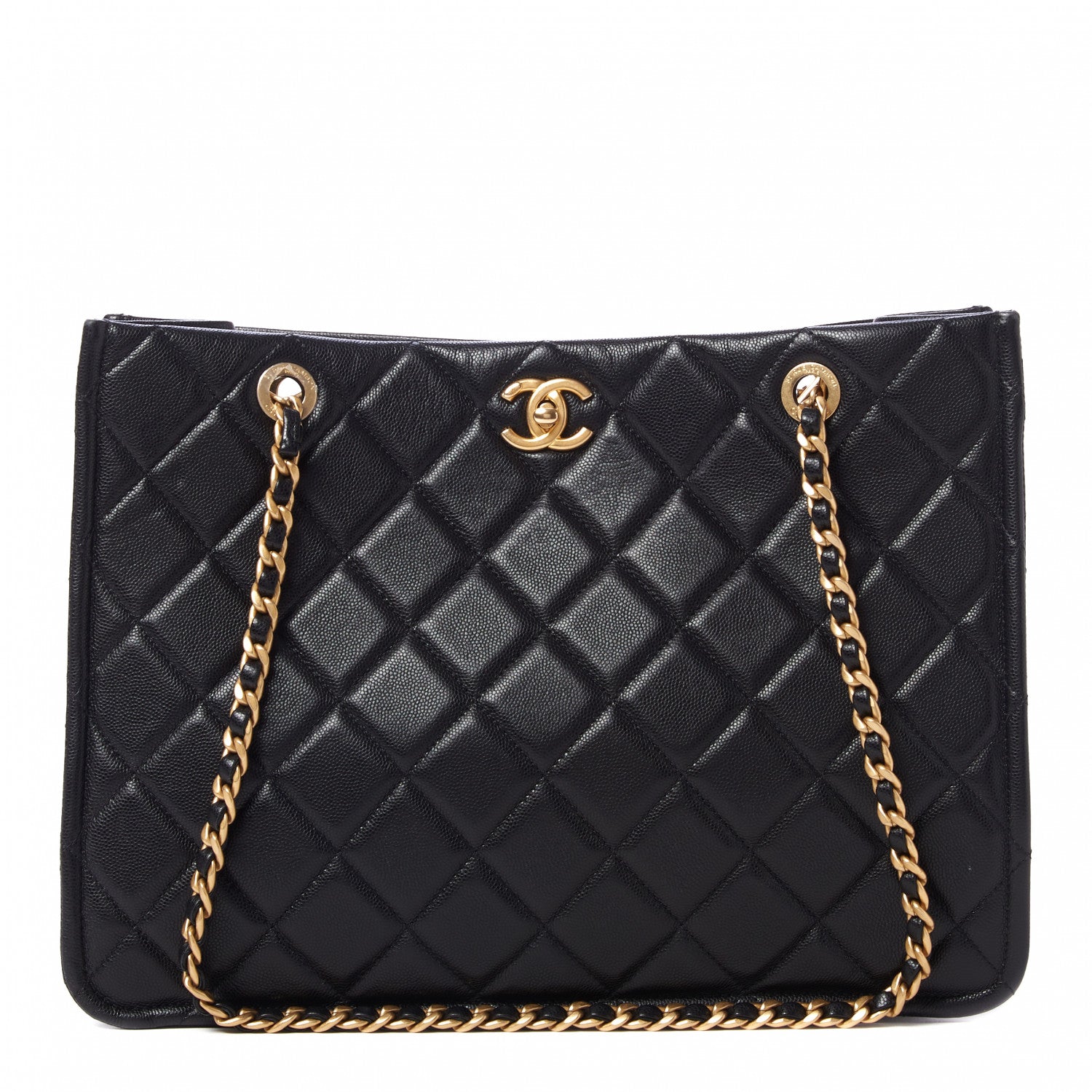 Chanel Caviar Quilted Sweet Classic Shopping Tote Black 1 of 9