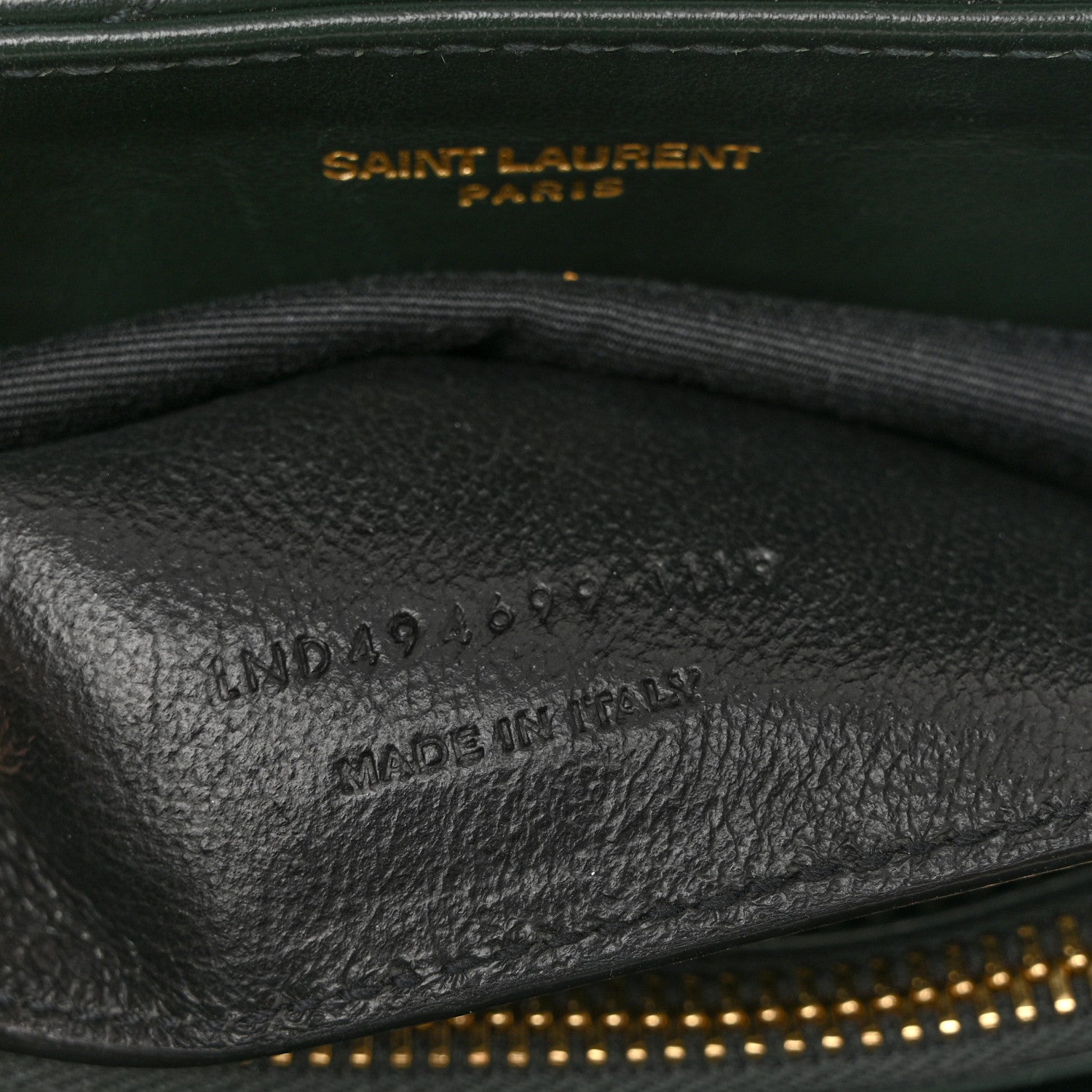Saint Laurent Calfskin Y Quilted Monogram Small Loulou Chain Satchel Dark Mint 7 of 15