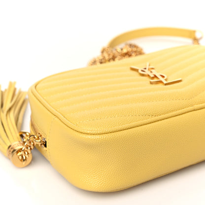 Saint Laurent Grain De Poudre Matelasse Monogram Mini Lou Camera Bag Sunflower 8 of 10