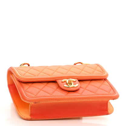 Chanel Caviar Quilted Small Sunset On The Sea Flap Orange 4 of 11