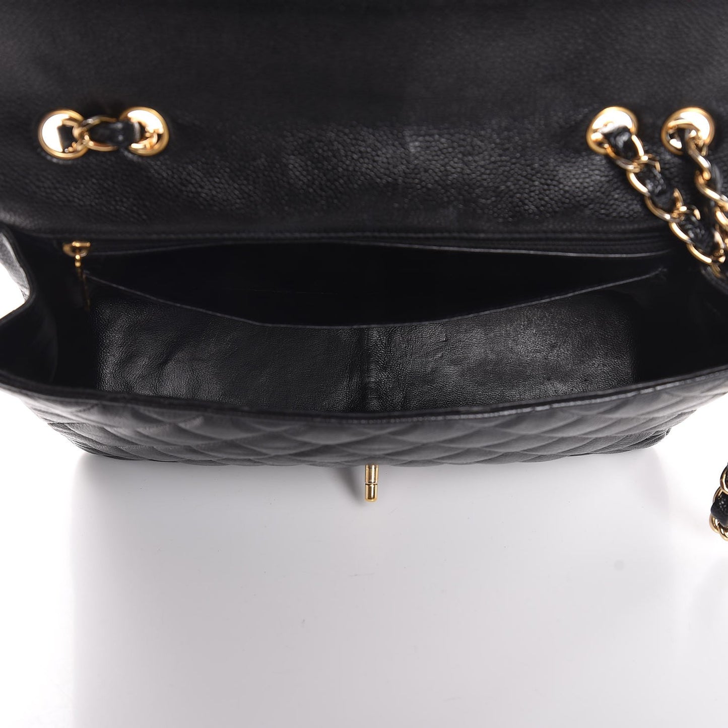 Caviar Quilted Jumbo Single Flap Black