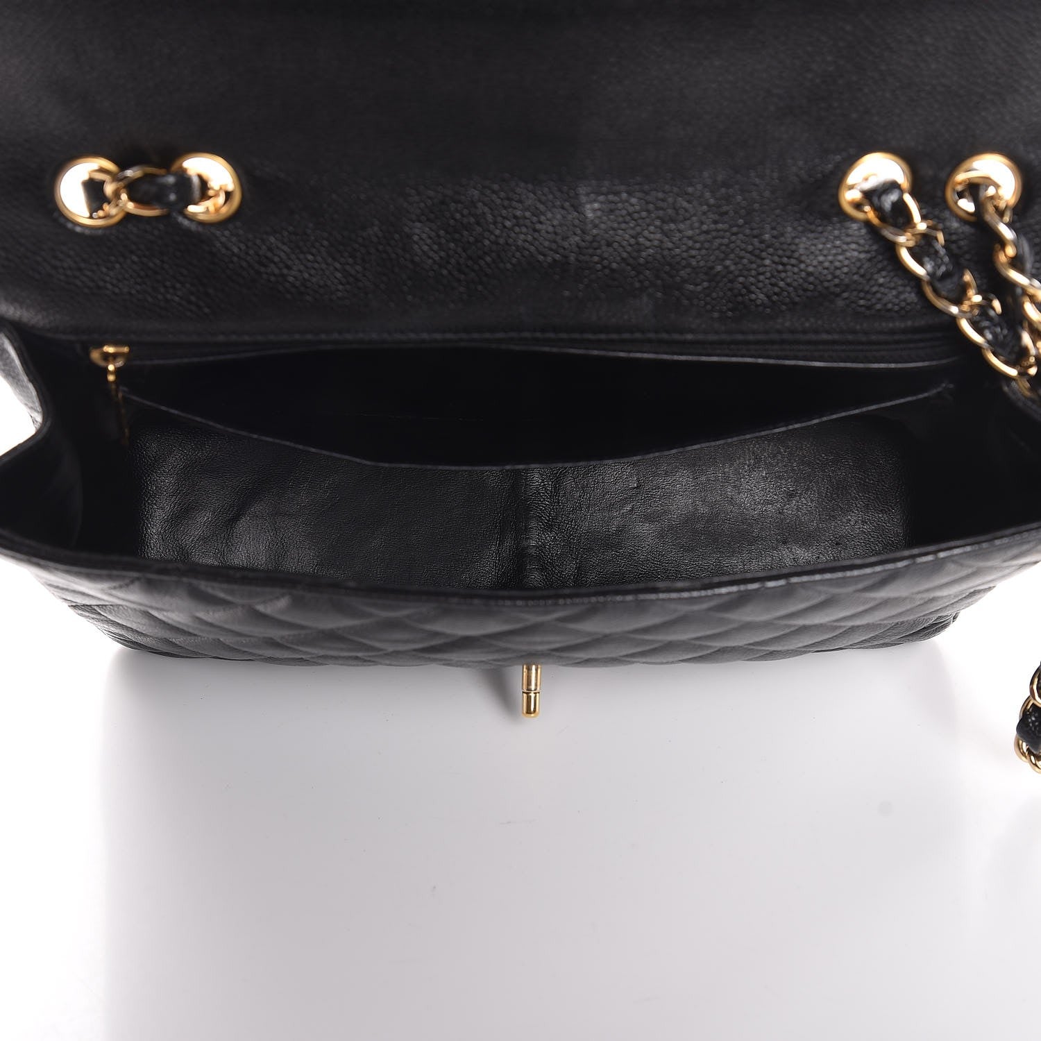 Chanel Caviar Quilted Jumbo Single Flap Black 5 of 7