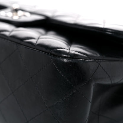 Chanel Lambskin Quilted Jumbo Double Flap Black 9 of 21