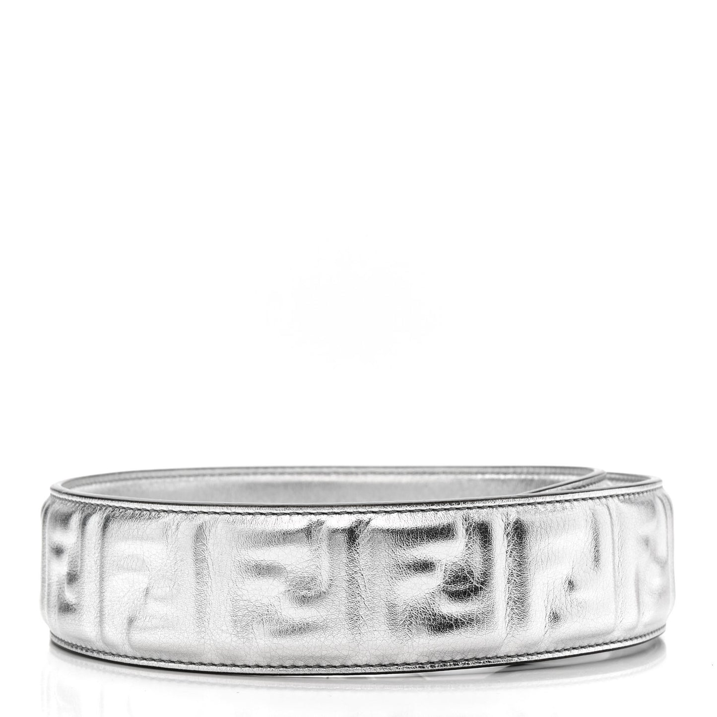 Vitello Catalan Mirror FF 1974 Embossed Strap You Argento