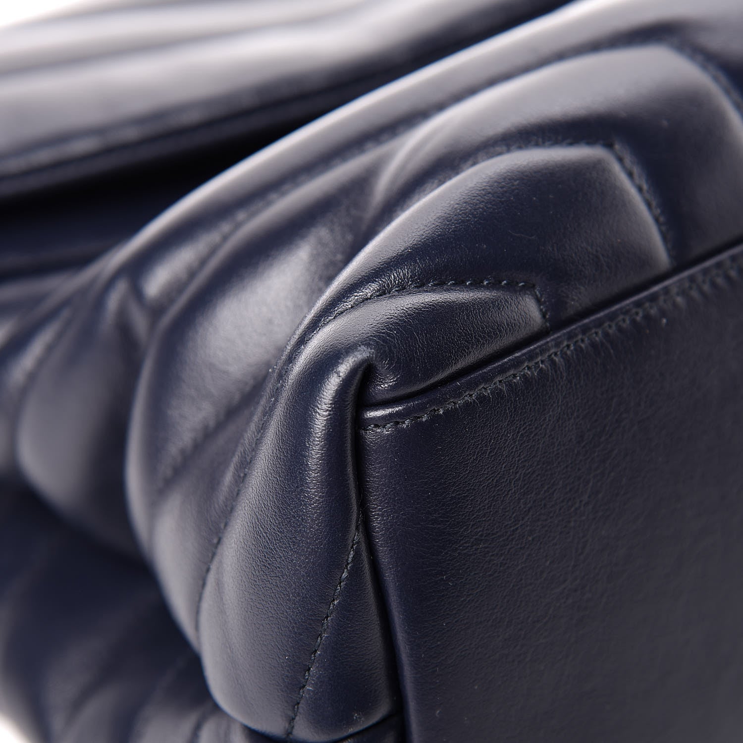 Saint Laurent Calfskin Y Quilted Monogram Medium Loulou Chain Satchel Medium Blue 9 of 13