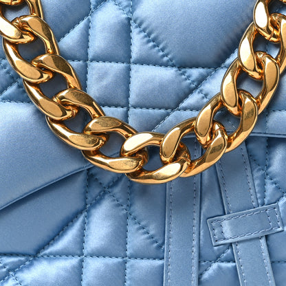 Christian Dior X ERL Satin Cannage Micro Venice Saddle Bag Blue 8 of 10
