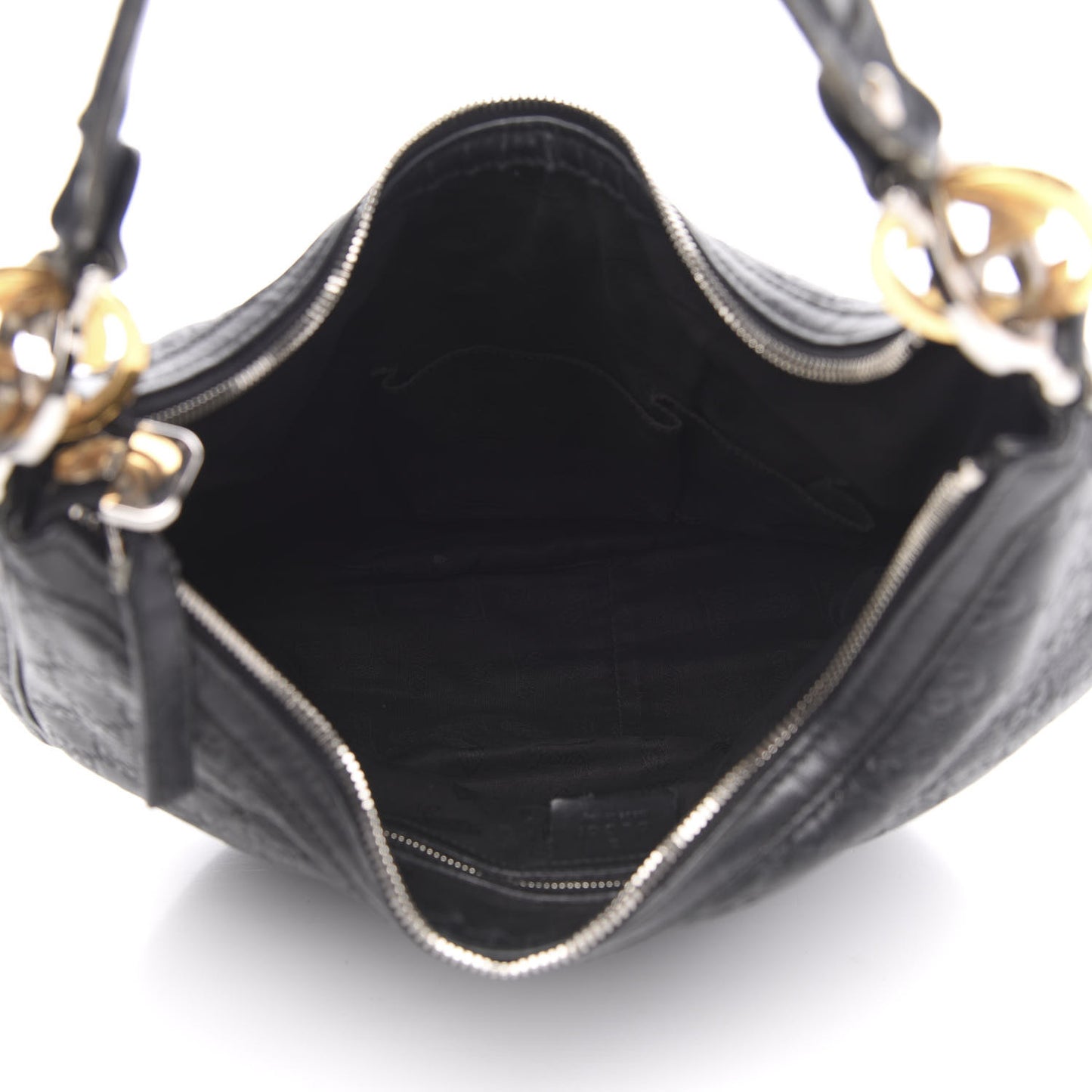 Guccissima Medium GG Twins Hobo Black