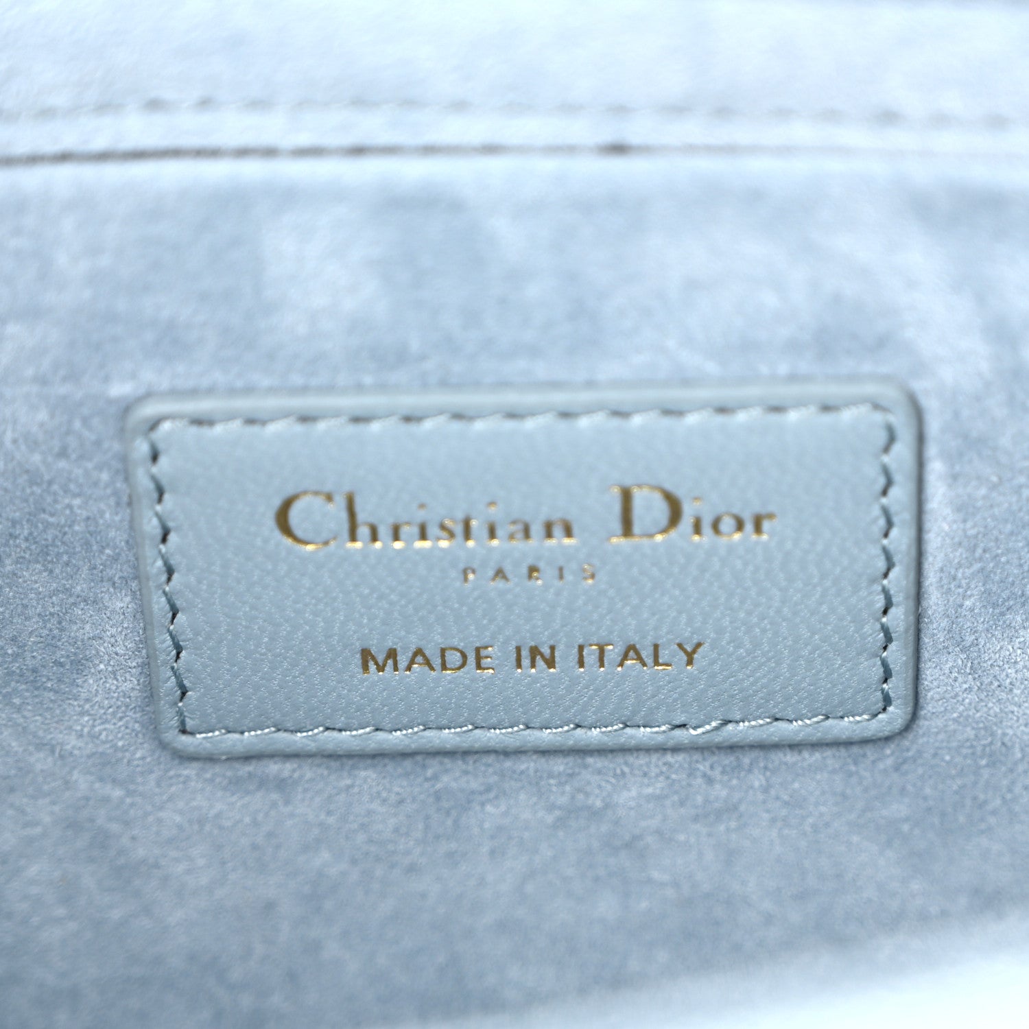Christian Dior Lambskin Cannage Medium Lady D-Joy Light Blue
