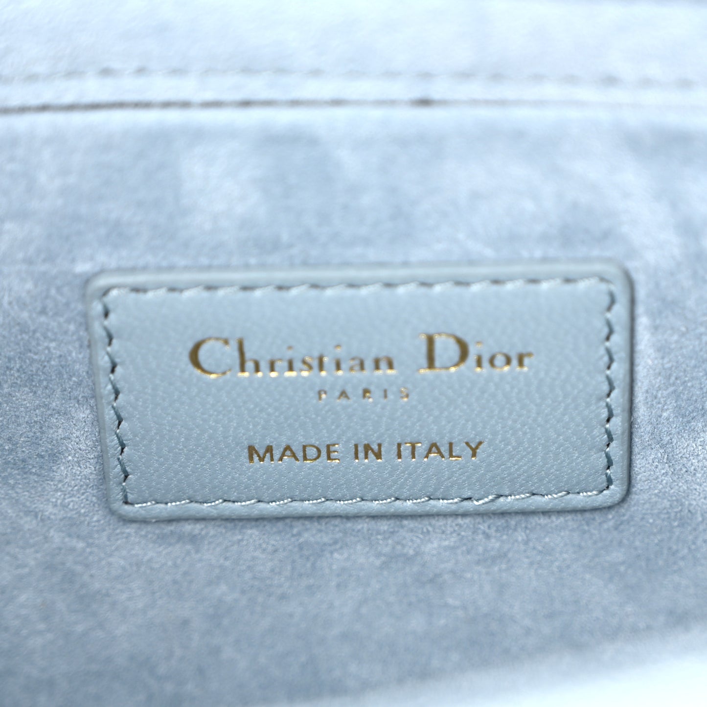 Lambskin Cannage Medium Lady D-Joy Light Blue