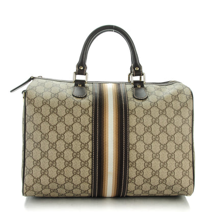 Gucci GG Plus Monogram Web Medium Joy Boston Dark Brown 1 of 7