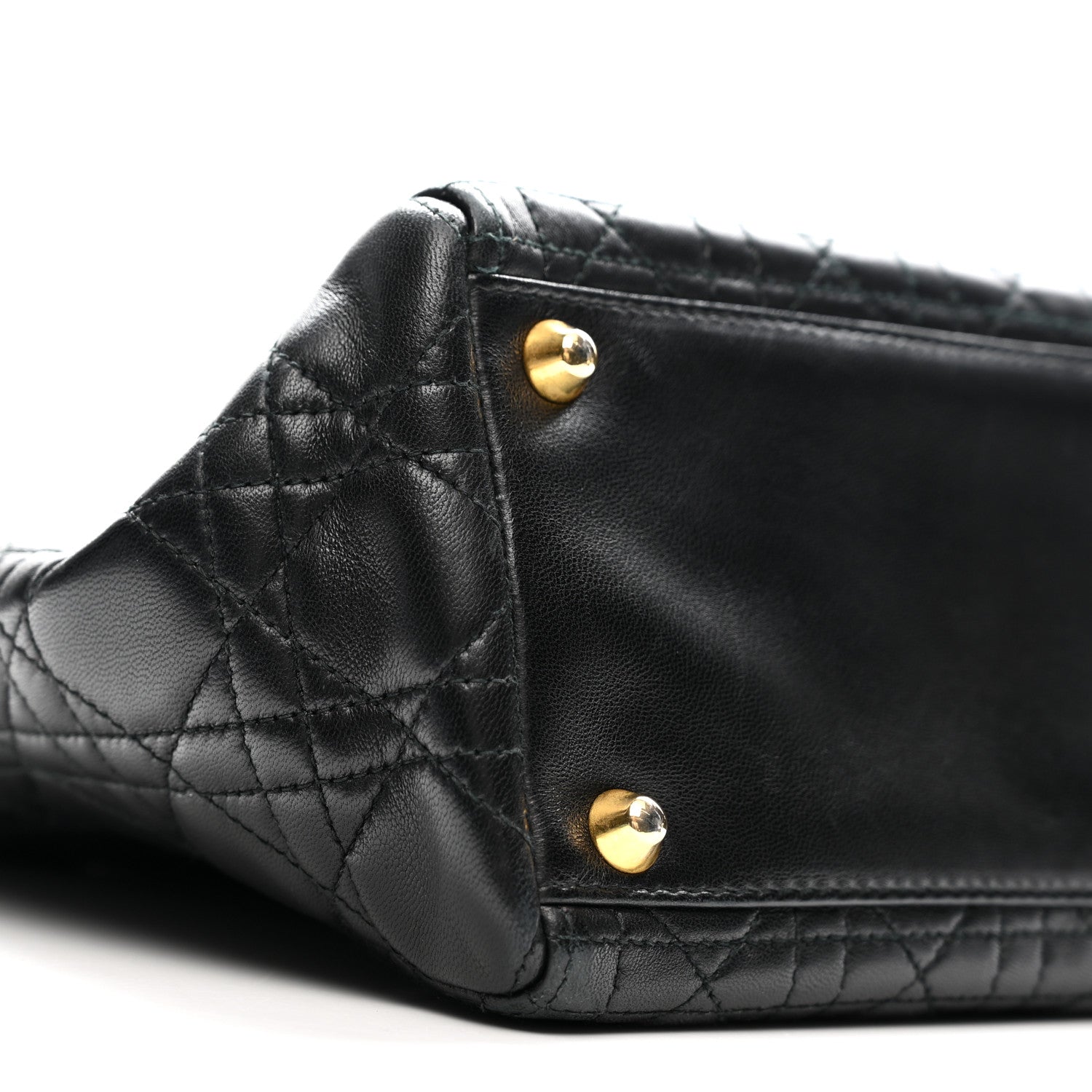 Christian Dior Lambskin Cannage Large Lady Dior Black 9 of 16