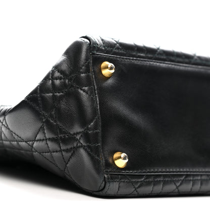 Christian Dior Lambskin Cannage Large Lady Dior Black 9 of 16
