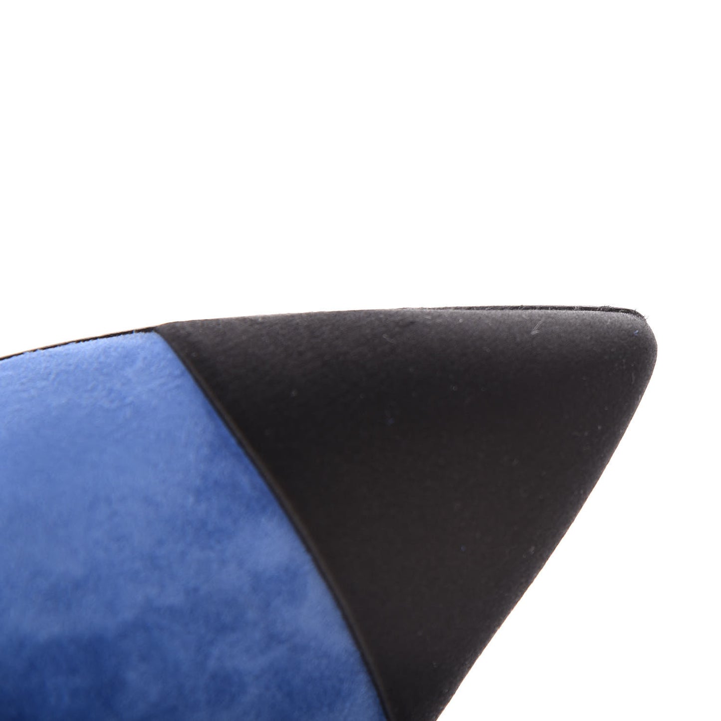 Suede Calfskin Satin Gabrielle Cap Toe Short Boots 40.5 Royal Blue Black